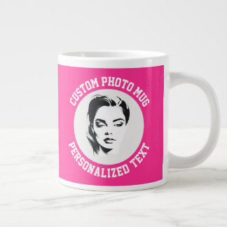 Grande Tasse My Face on a STRAWBERRY PINK Custom