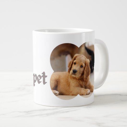 Grande Tasse My Ideal Pet - Puppy Love Design (Devant droit)