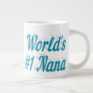 Grande Tasse Nana ciel bleu demi-texte Fête des mères