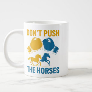 Grande Tasse N'appuyez pas sur les gants de boxe chevaux amoure