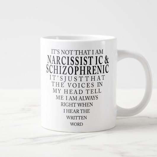 Grande Tasse Narco Schizo 20oz (Droite)