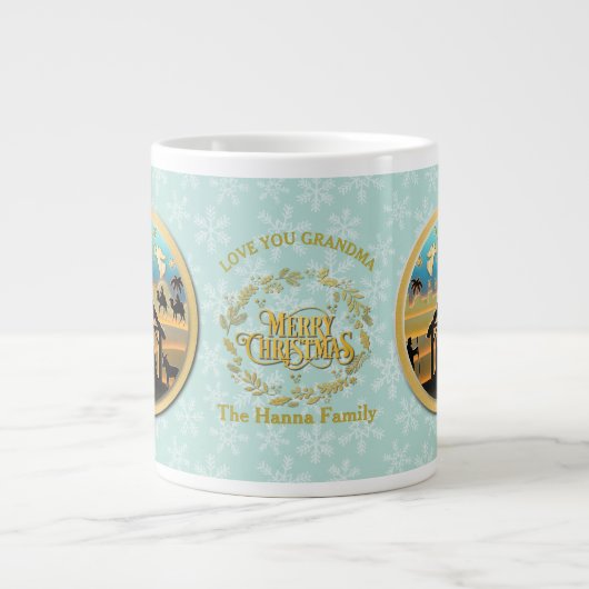 Grande Tasse Nativité de Noël et vous aimer Grand-mère (Devant)