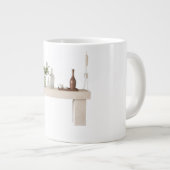 Grande Tasse Natural Limestone Console Table Honed Earthy Stone (Devant droit)