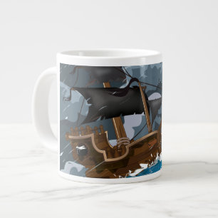 Grande Tasse Navire Pirate dans la Tempête