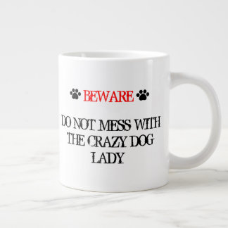 Grande Tasse Ne vous mêlez pas de la dame du chien fou