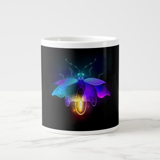 Grande Tasse Neon Firefly sur noir (Devant)