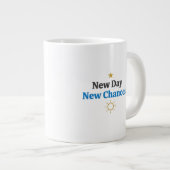 Grande Tasse New Day, New Chances" Minimalist (Devant droit)