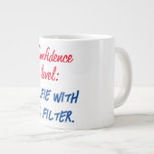 Grande Tasse Niveau de confiance : Selfie sans filtre (Devant droit)