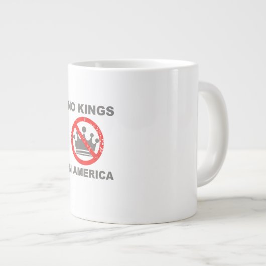 Grande Tasse No Kings In America Patriotic Casual (Devant droit)