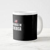 Grande Tasse No Kings In America United States Independence Fre (Devant droit)