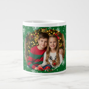 Grande Tasse Noël avec photo et vert neige