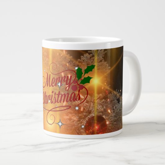 Grande Tasse Noël doré (Devant droit)