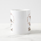 Grande Tasse Noël floral Dachshund à l'eau douce (Devant)