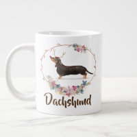 Noël floral Dachshund à l'eau douce