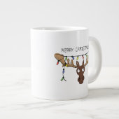 Grande Tasse Noël Moose Cute Amusant Animal de Noël (Devant droit)