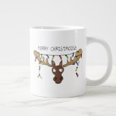 Grande Tasse Noël Moose Cute Amusant Animal de Noël (Droite)