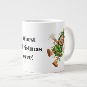 Grande Tasse Noël saucisse le pire! Drôle Salami
