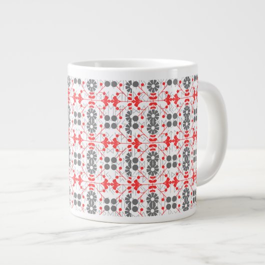 Grande Tasse Noël Scandinave Folk Art Runic Motif (Devant droit)