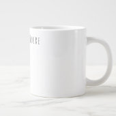 Grande Tasse Noir Blanc Élégant Simple Formel Nom Propre (Droite)
