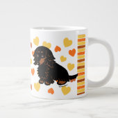 Grande Tasse Noir et teckel aux cheveux longs bronzage 3 (Droite)