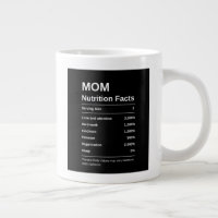 Noir minimaliste Maman Nutrition Fiches Typographi