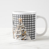 Grande Tasse Noir Noël snowman design hiver (Droite)