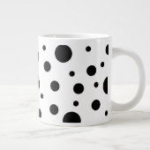 Grande Tasse Noir sur le Motif Polka blanc (Droite)