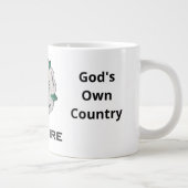 Grande Tasse Nom, 20oz Quilled Yorkshire Rose blanche (Droite)