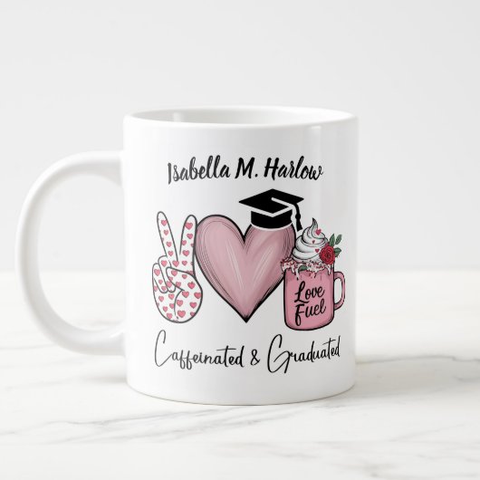 Grande Tasse Nom caféiné et diplômé (Gauche)