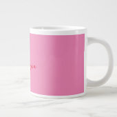 Grande Tasse Nom de calligraphie professionnelle rose personnal (Droite)