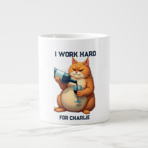 Grande Tasse Nom de chat personnalisé Cadeau drôle pour amateur