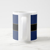 Grande Tasse Nom de famille ou nom commercial Marine Blue & Gol (Dos)