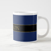 Grande Tasse Nom de famille ou nom commercial Marine Blue & Gol (Droite)