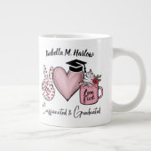 Grande Tasse Nom de la caféine et de la diplômée (Droite)