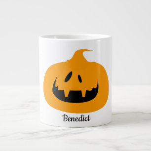 Grande Tasse Nom de la face du citrouille de l'Halloween simple