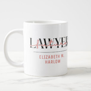 Grande Tasse Nom de l'avocat de demain personnalisé