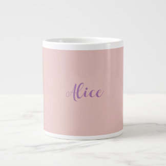 Grande Tasse Nom de script manuscrit minimaliste Rose Gold