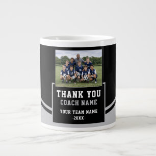 Grande Tasse Nom d'équipe moderne Photo Coach Merci
