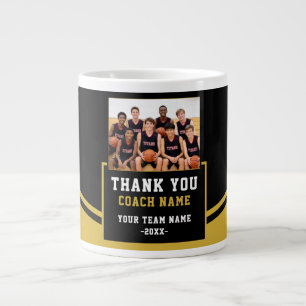 Grande Tasse Nom d'équipe moderne Photo Coach Merci