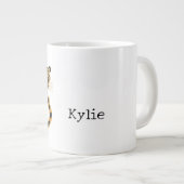 Grande Tasse Nom du léopard d'or noir (Devant droit)