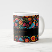 Grande Tasse Nom du script motif mexicain moderne (Devant droit)
