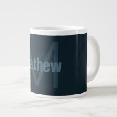 Grande Tasse Nom éditable moderne (Devant droit)