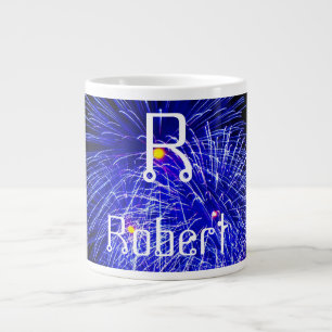 Grande Tasse Nom et initiale personnalisés -