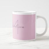 Grande Tasse Nom minimaliste monogramme Initiales écriture manu (Droite)