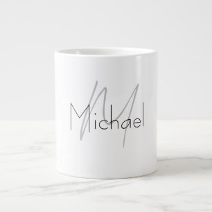 Grande Tasse Nom moderne minimaliste monogramme