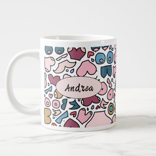 Grande Tasse Nom motif mammaire neutre (Gauche)