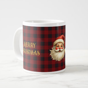 Grande Tasse Nom, Père Noël Vérification Buffalo Noir et Rouge