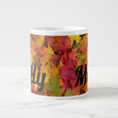 Grande Tasse Nom Personnalisé Automne Automne Feuilles Café Thé (Devant)