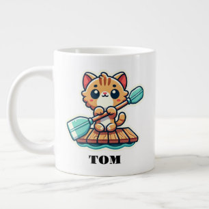 Grande Tasse Nom personnalisé et chatte à ramer personnalisée