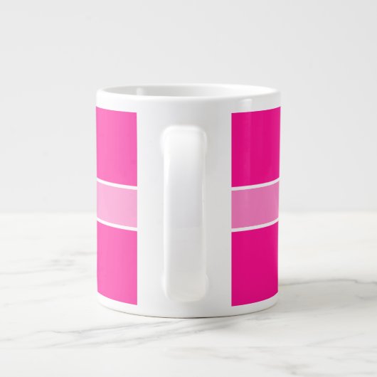 Grande Tasse Nom personnalisé Rose chaud (Dos)